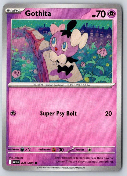 Gothita 041/086 Common White Flare Pokemon Near Mint