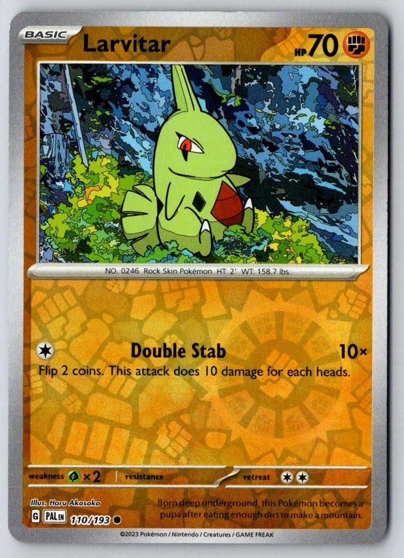 Larvitar 110/193 Common Paldea Evolved Pokemon Near Mint
