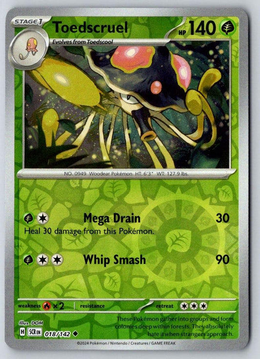 Toedscruel 18/142 Uncommon Stellar Crown Pokemon Near Mint