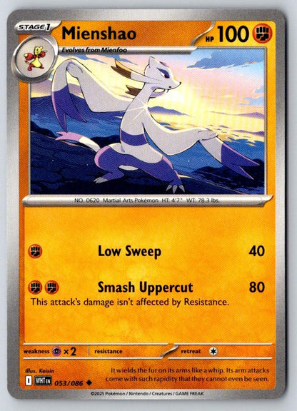 Mienshao 053/086 Uncommon White Flare Pokemon Near Mint