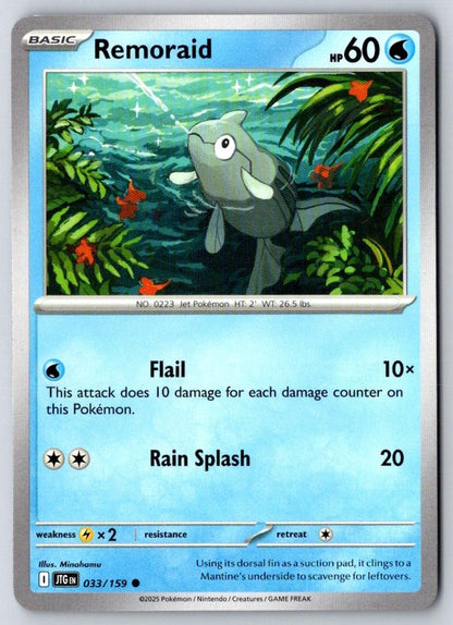 Remoraid 033/159 Common Journey Together Pokemon Near Mint