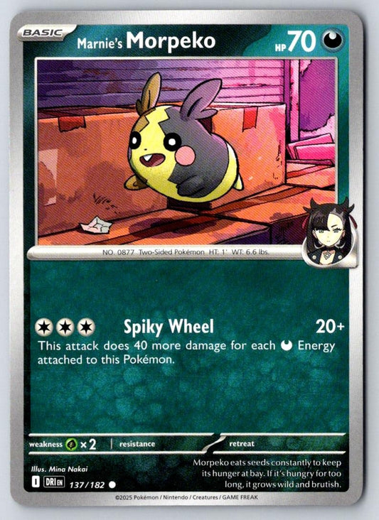 Marnie's Morpeko 137/182 Common Destined Rivals Pokemon Near Mint