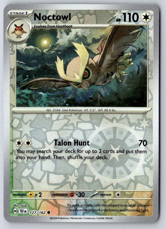Noctowl 127/162 Common Temporal Forces Pokemon Near Mint