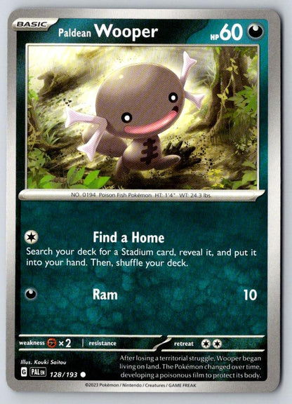 Paldean Wooper 128/193 Common Paldea Evolved Pokemon Near Mint