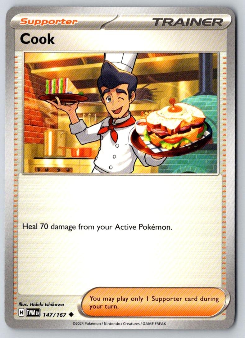 Cook 147/167 Uncommon Twilight Masquerade Pokemon Near Mint