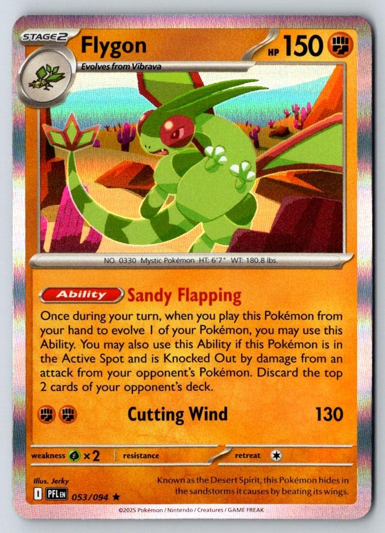 Flygon 053/094 Rare Phantasmal Flames Pokemon Holo Near Mint