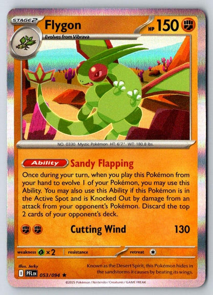 Flygon 053/094 Rare Phantasmal Flames Pokemon Holo Near Mint
