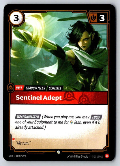 Sentinel Adept 008/221 Common Spiritforged Riftbound Near Mint