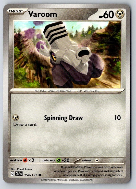 Varoom 154/197 Common Obsidian Flames Pokemon Near Mint