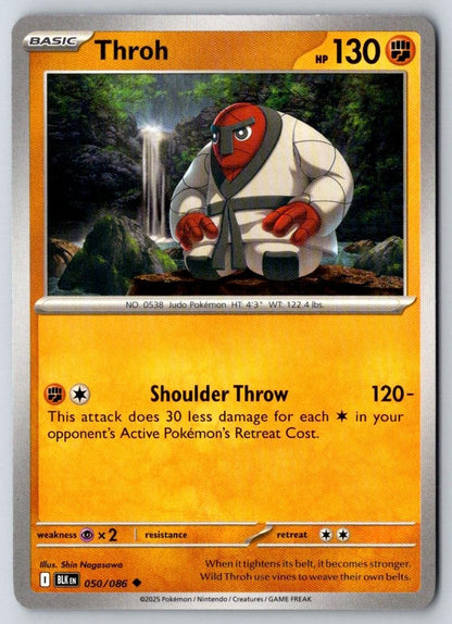 Throh 050/086 Uncommon Black Bolt Pokemon Near Mint
