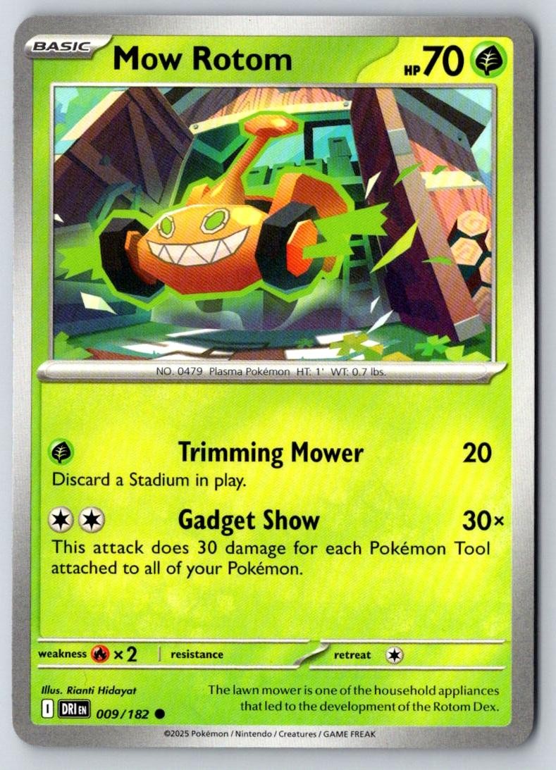Mow Rotom 009/182 Common Destined Rivals Pokemon Near Mint