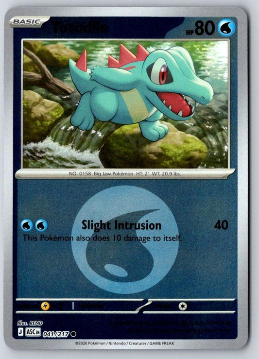 Totodile (Energy Symbol Pattern) 041/217 Ascended Heroes Pokemon Reverse Holo NM