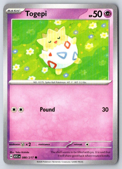 Togepi 080/217 Common Ascended Heroes Pokemon Near Mint