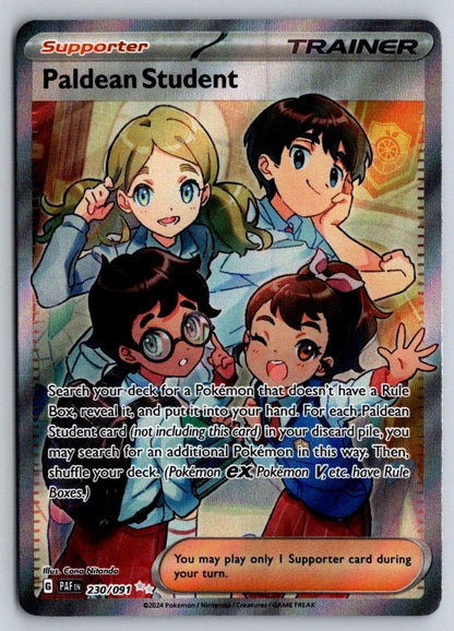 Paldean Student 230/091 Ultra Rare Paldean Fates Pokemon Near Mint