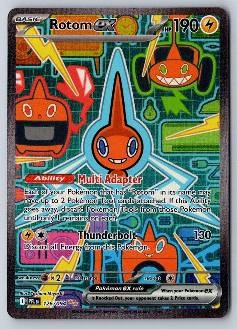 Rotom ex 126/094 Special Illustration Rare Phantasmal Flames Pokemon Holo NM