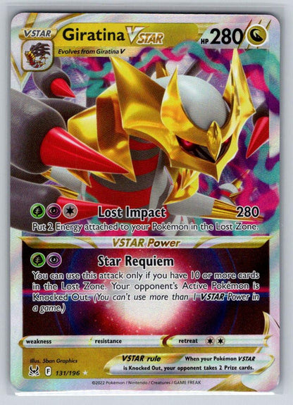 Giratina VSTAR 131/196 Holo VSTAR Rare Lost Origin Pokemon