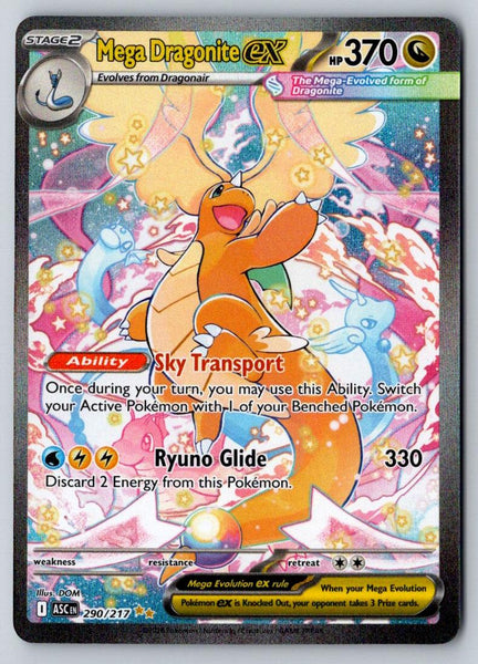 Mega Dragonite ex 290/217 Ascended Heroes Pokemon Holo NM