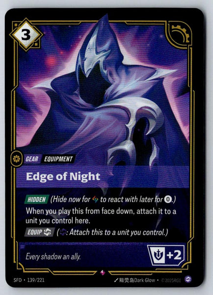 Edge of Night 139/221 Rare Spiritforged Riftbound Foil Near Mint