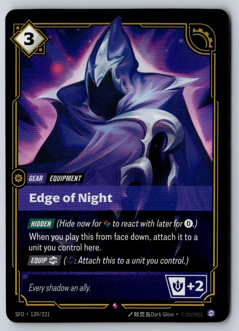 Edge of Night 139/221 Rare Spiritforged Riftbound Foil Near Mint