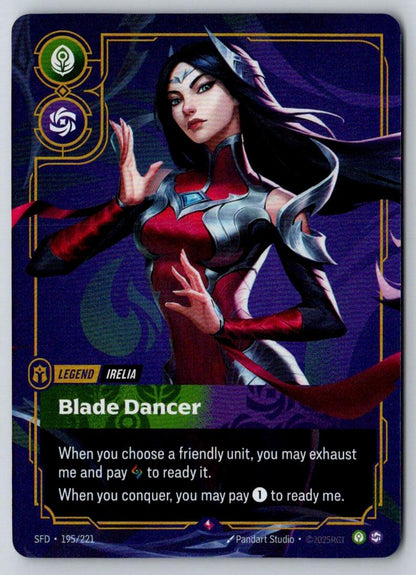 Irelia - Blade Dancer 195/221 Rare Spiritforged Riftbound Foil Near Mint