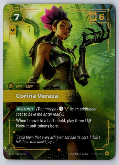 Corina Veraza 179/221 Epic Spiritforged Riftbound Foil Near Mint