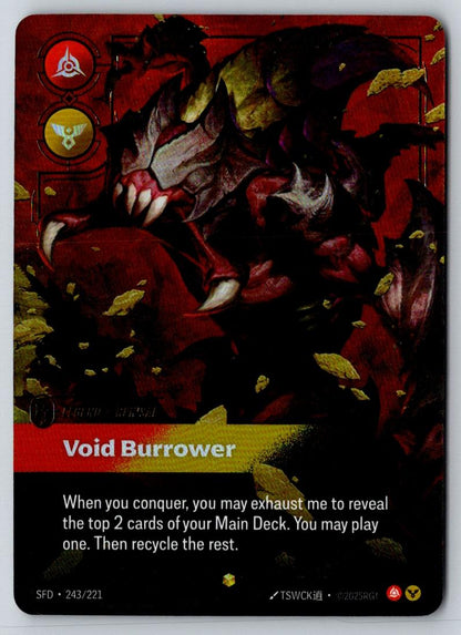 Rek'sai - Void Burrower (Overnumbered) 243/221 Spiritforged Riftbound Foil NM