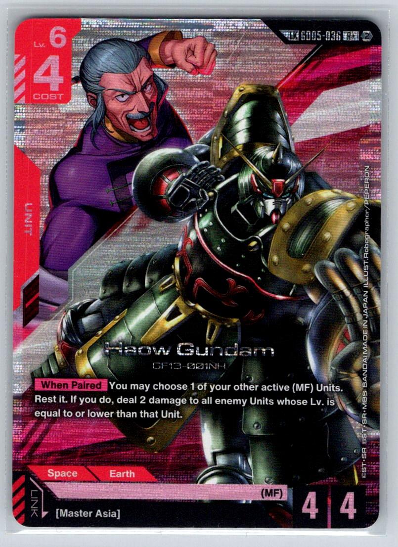 Haow Gundam (R+) (Link Rare) GD05-036 R+ Freedom Ascension Gundam Holo Near Mint