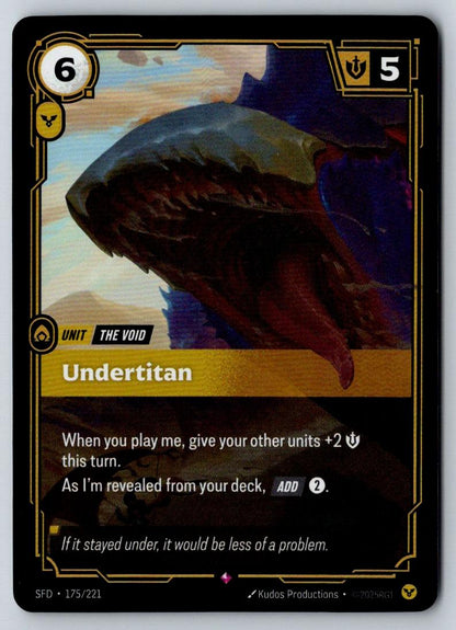 Undertitan 175/221 Rare Spiritforged Riftbound Foil Near Mint