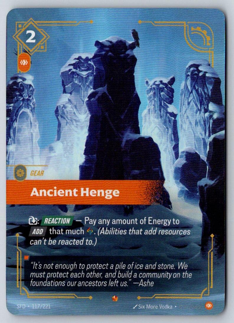 Ancient Henge 117/221 Epic Spiritforged Riftbound Foil Near Mint