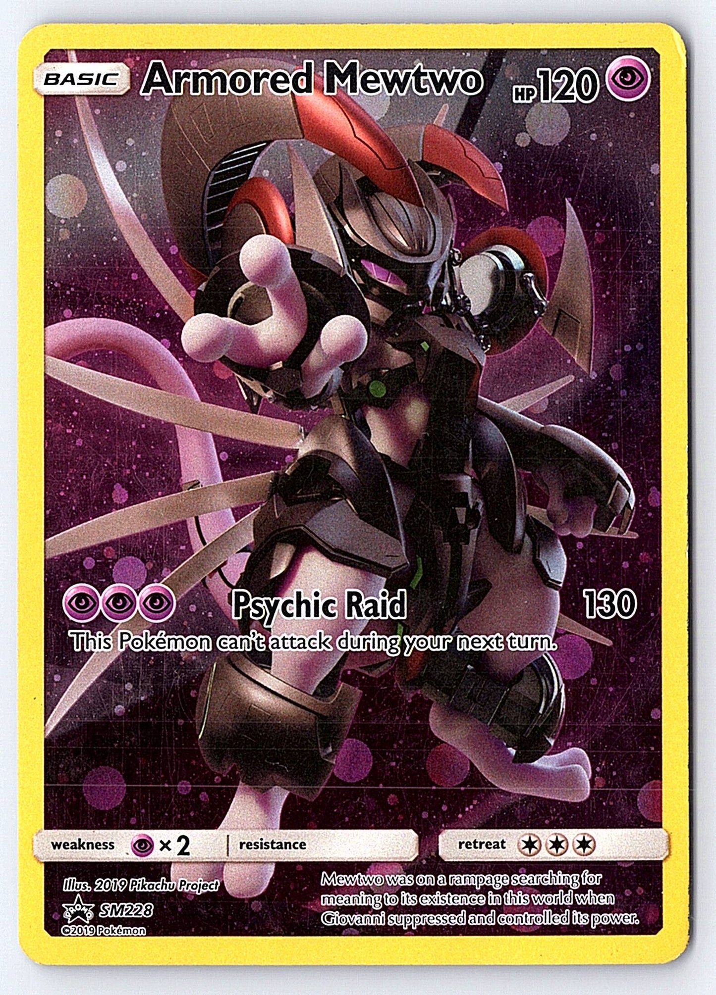 Armored Mewtwo SM228 Heavily Played