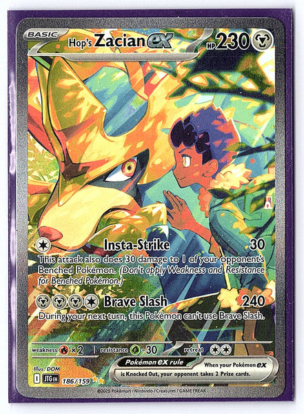 Hop's Zacian ex 186/159 Scarlet & Violet Journey Together SIR NM