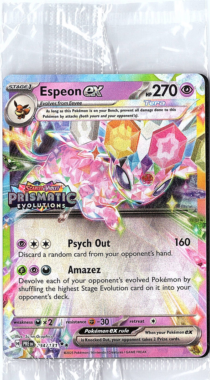 Espeon ex 034/131 Stamped Promo - Pokémon TCG Prismatic Evolutions SEALED