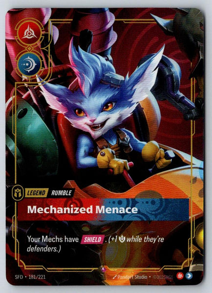 Rumble - Mechanized Menace 181/221 Rare Spiritforged Riftbound Foil Near Mint