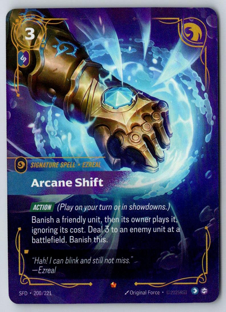 Arcane Shift 200/221 Epic Spiritforged Riftbound Foil Near Mint