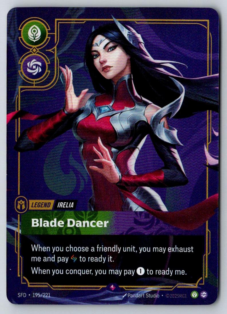 Irelia - Blade Dancer 195/221 Rare Spiritforged Riftbound Foil Near Mint