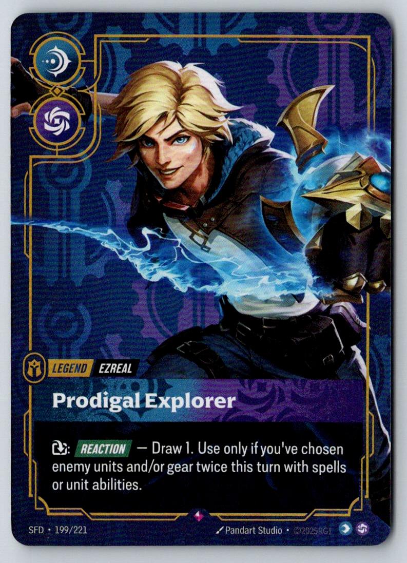 Ezreal - Prodigal Explorer 199/221 Rare Spiritforged Riftbound Foil Near Mint