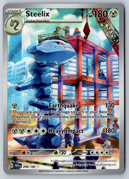Steelix 208/182 Illustration Rare Paradox Rift Pokemon Holo Near Mint