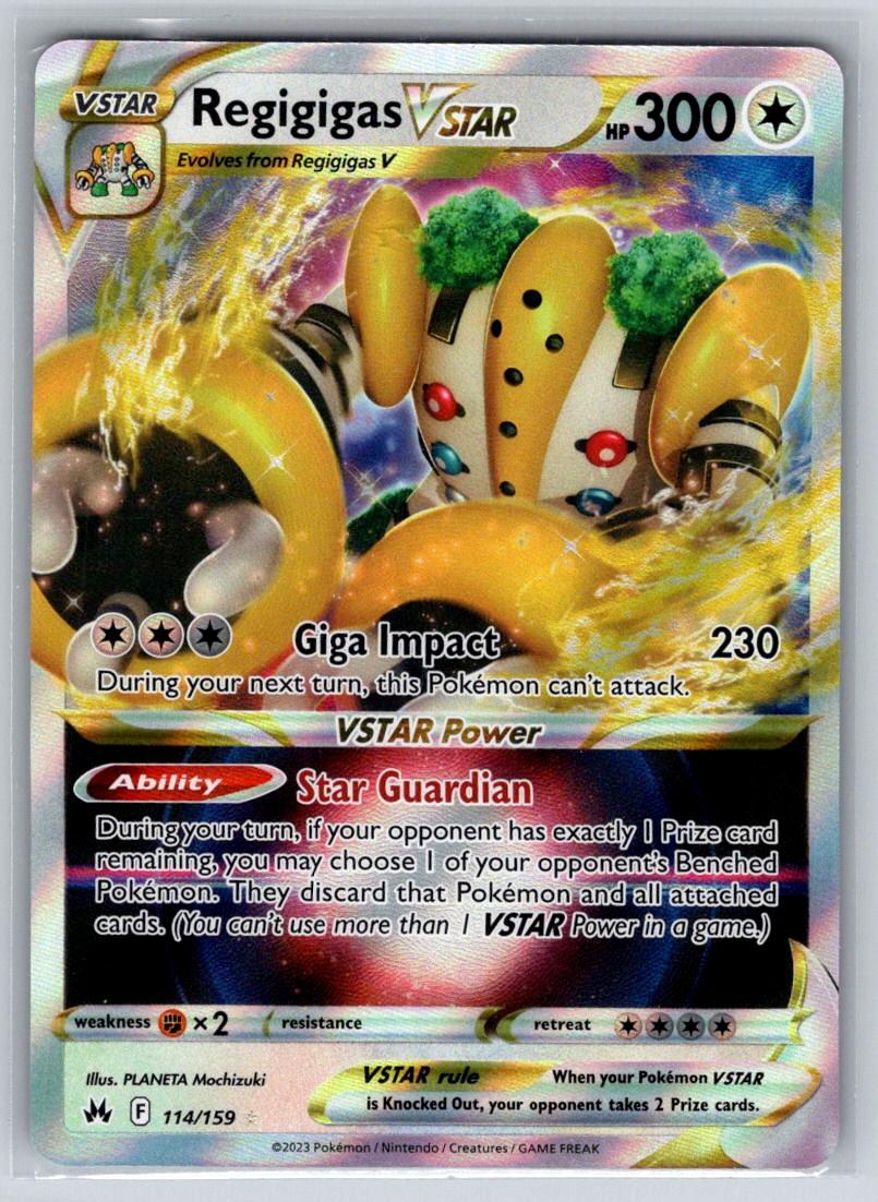 Regigigas VSTAR 114/159 Holo VSTAR Rare Crown Zenith Pokemon