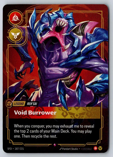 Rek'sai - Void Burrower 187/221 Rare Spiritforged Riftbound Foil Near Mint