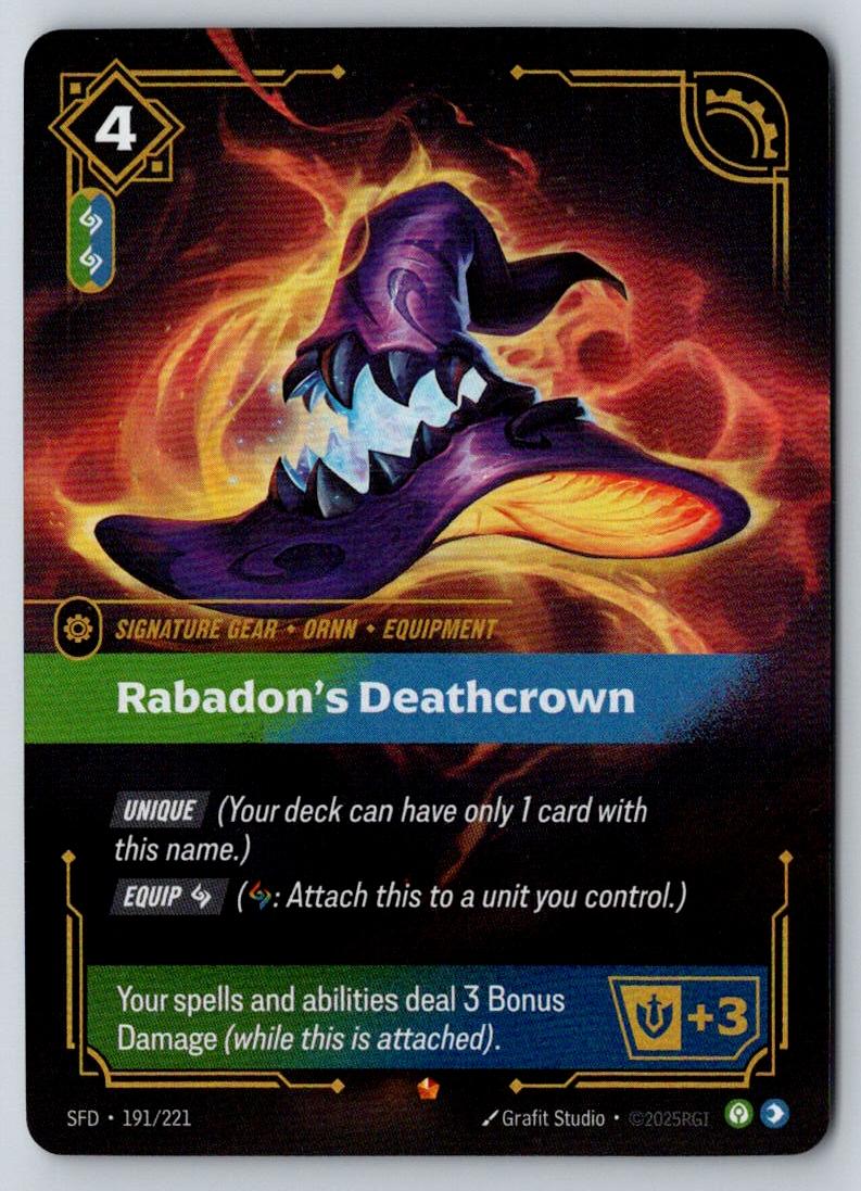 Rabadon's Deathcrown 191/221 Epic Spiritforged Riftbound Foil Near Mint