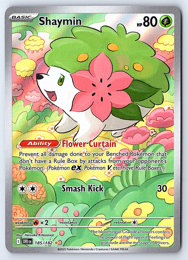 Shaymin 185/182 Illustration Rare Destined Rivals Pokemon